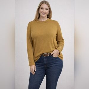 Womens Plus |Rafaella Plus Size XXL Mustard Knit Top — Like New|c1